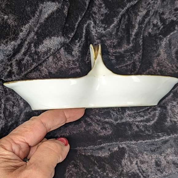 Antique Noritake Morimura Nippon Hand Painted Dish With Gold Gilt Handle - Picture 2 of 10